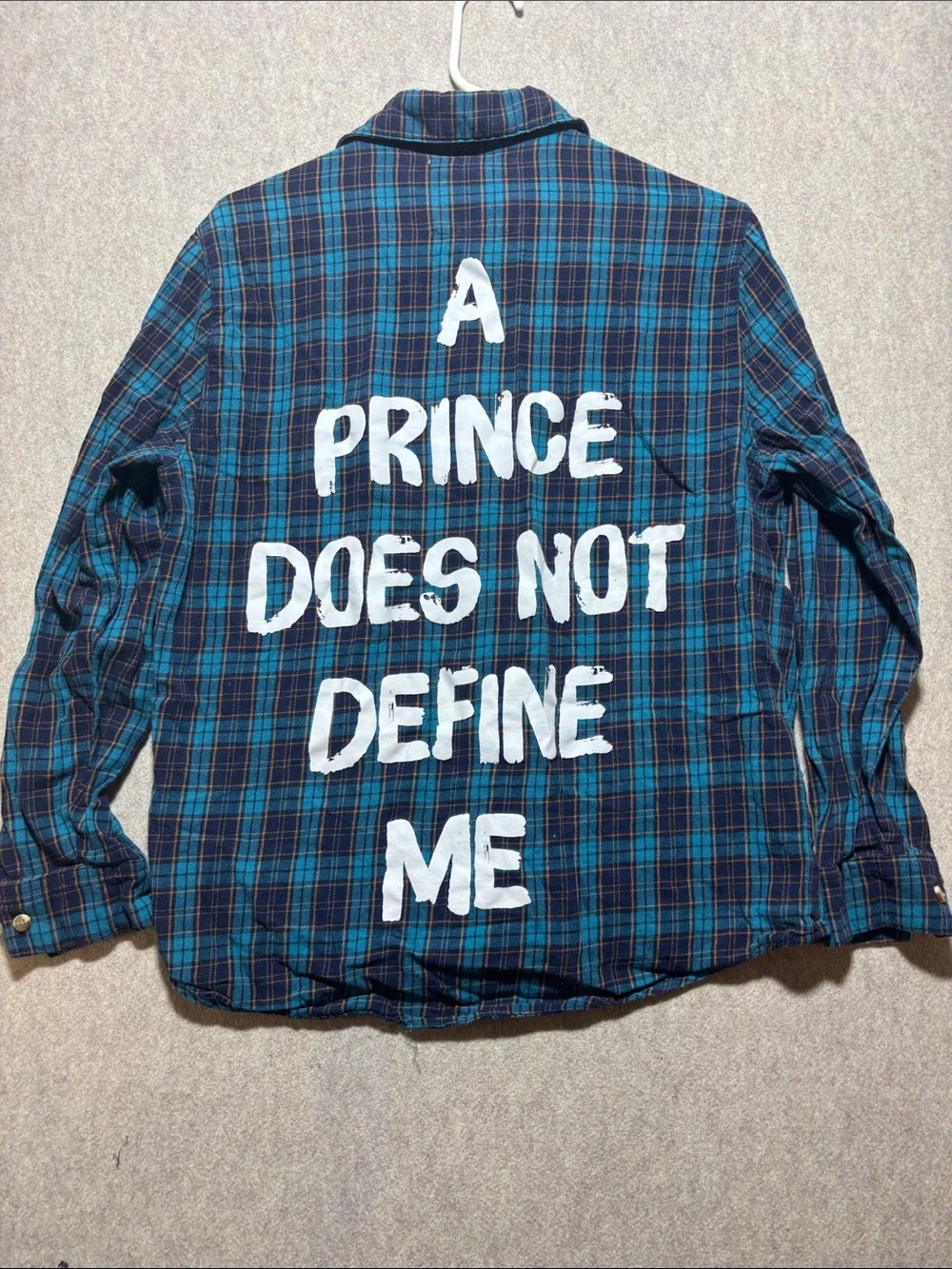 Cakeworthy Disney Aladdin Prince Green M Plaid Button-upFlannel Shirt Pocket(19)